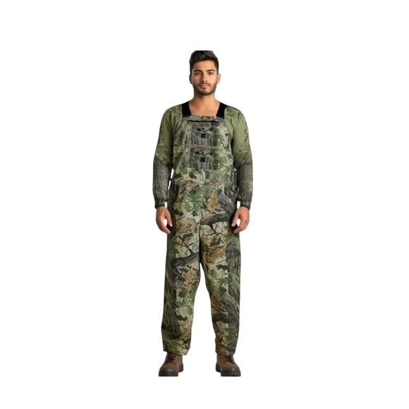 Realtree Camo Bib Overalls Utility Coveralls Hunting Outdoors Liberty USA - Picture 1 of 13